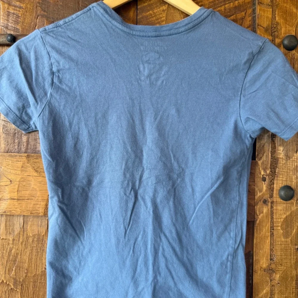 Polo Ralph Lauren Kids Blue V-Neck T-Shirt Short Sleeve Pony Logo Size Medium